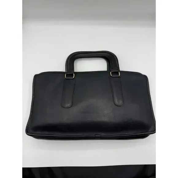 RARE NYC Vintage Coach Navy Slim Satchel Bonnie Cashin Era + Brass Tag - Picture 5 of 14